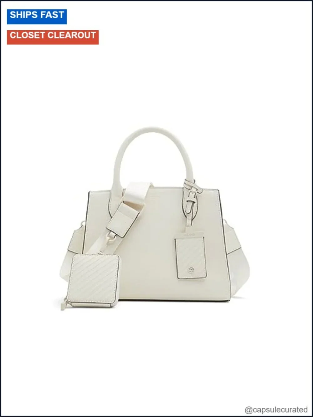 ALDO Satchel Bag - Spacious Medium Handbag with Zipper Closure, Adjustable